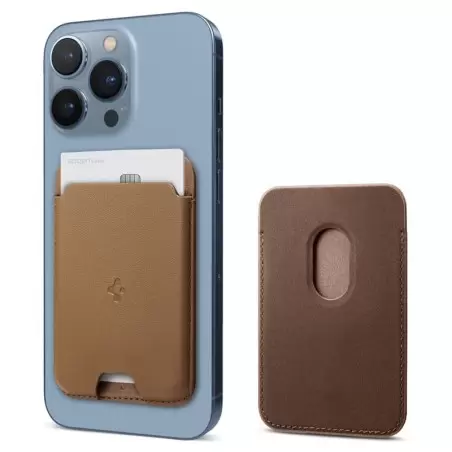 Spigen Wallet Valentinus MagSafe, brown - MagSafe