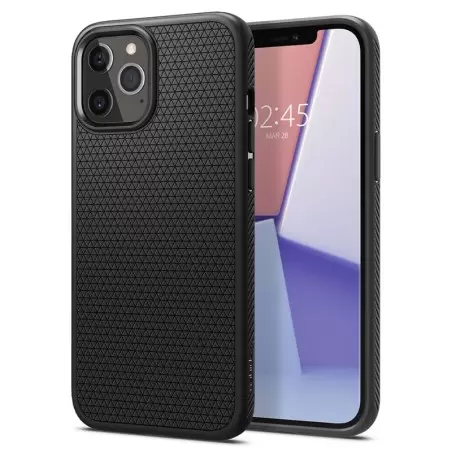 Spigen Liquid Air, melns - iPhone 12 Pro Max
