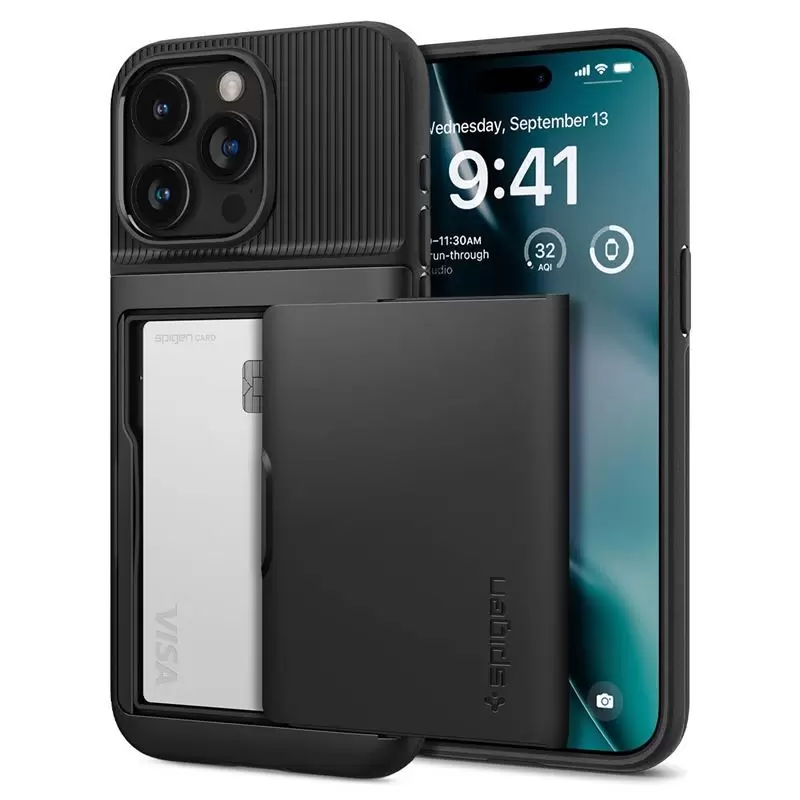 Spigen Slim Armor CS, juodas - iPhone 15 Pro