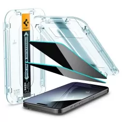 Apsauginis stiklas Spigen Stiklas tR EZ Fit (Privacy) 2-pack, skaidrus - iPhone 15 Pro
