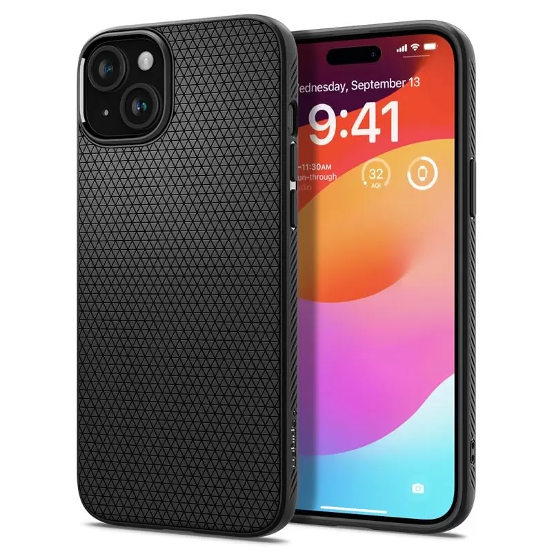 Spigen Liquid Air, matt-must - iPhone 15