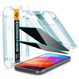 Apsauginis stiklas Spigen Glass tR EZ Fit (Privacy) 2 Pack, transparency - iPhone 16/15 Plus