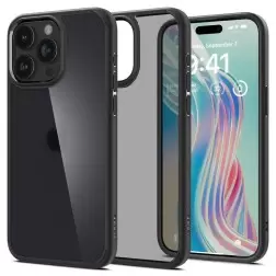 Spigen Ultra Hybrid, šaltas juodas - iPhone 15 Pro Max