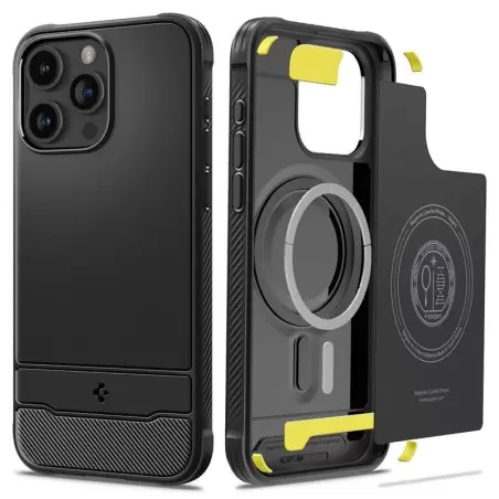 Spigen Rugged Armor MagSafe, matēts melns - iPhone 15 Pro Max