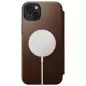 Nomad Modernus odinis folio, rudas - iPhone 15 Plus
