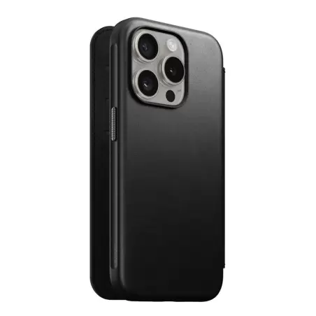 Nomad Modern Leather Folio, black - iPhone 15 Pro