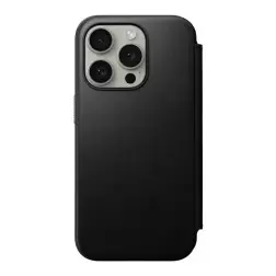 Nomad Modernus Odinis Folio, juoda - iPhone 15 Pro