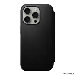 Nomad Modernus Odinis Folio, juoda - iPhone 15 Pro