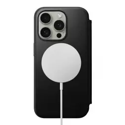 Nomad Modernus Odinis Folio, juoda - iPhone 15 Pro