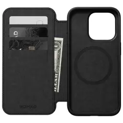 Nomad Modernus Odinis Folio, juoda - iPhone 15 Pro