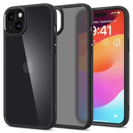 Spigen Ultra Hybrid, ledus melns - iPhone 15