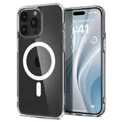 Spigen Crystal Hybrid MagSafe, balta - iPhone 15 Pro Max