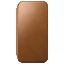 Nomad Modernus odinis folio, angliškas rudas - iPhone 15 Pro Max