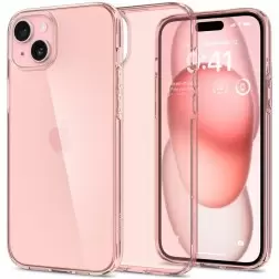 Spigen Crystal Flex, rožinis kristalas - iPhone 15 Plus
