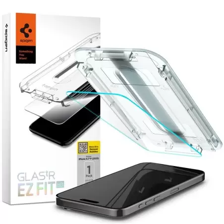 Spigen Glass tR EZ Fit HD 1 Pack, transparency - iPhone 15 Pro Max