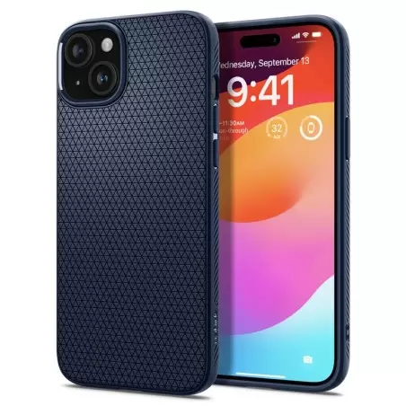 Spigen Liquid Air, tumši zils - iPhone 15