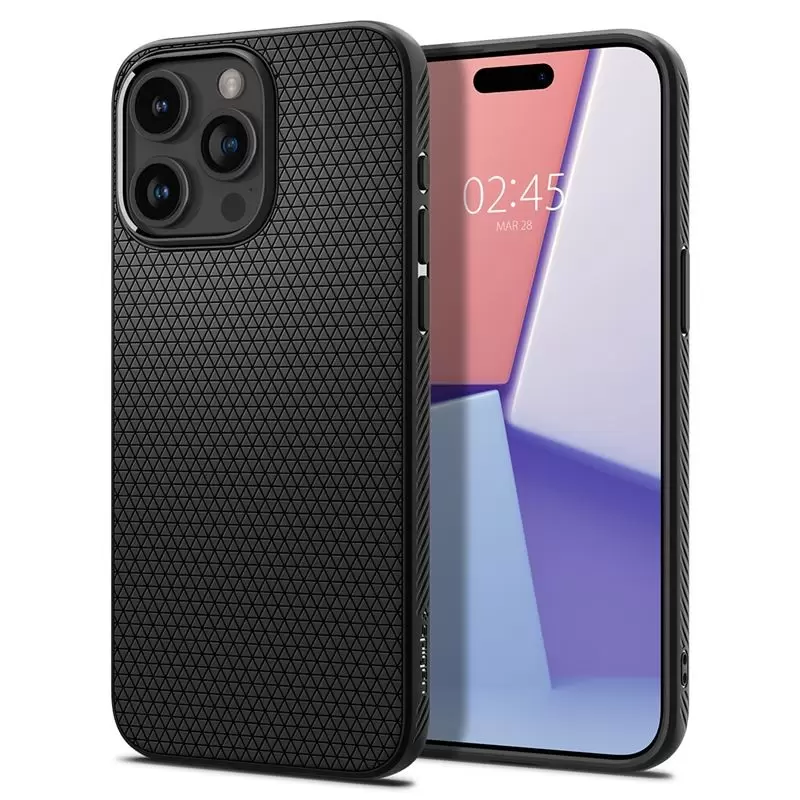 Spigen Liquid Air, matt must - iPhone 15 Pro Max