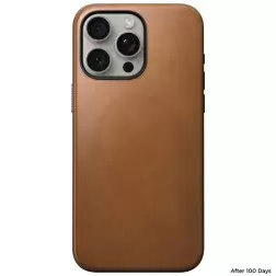 Nomad Modernus odinis dėklas, angliškas rudas - iPhone 15 Pro Max