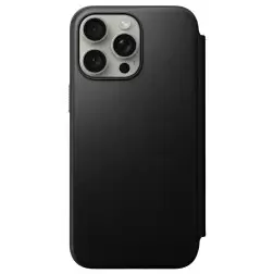 Nomad Modernus odinis folio, juoda - iPhone 15 Pro Max