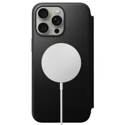 Nomad Modernus odinis folio, juoda - iPhone 15 Pro Max
