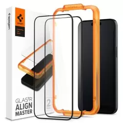 Spigen Stiklas tR AlignMaster 2 Paketas, FC Juoda - iPhone 15 Pro Max