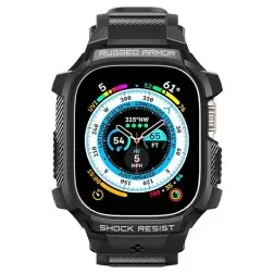 Spigen Rugged Armor Pro, juoda - Apple Watch Ultra 2/Ultra 49mm