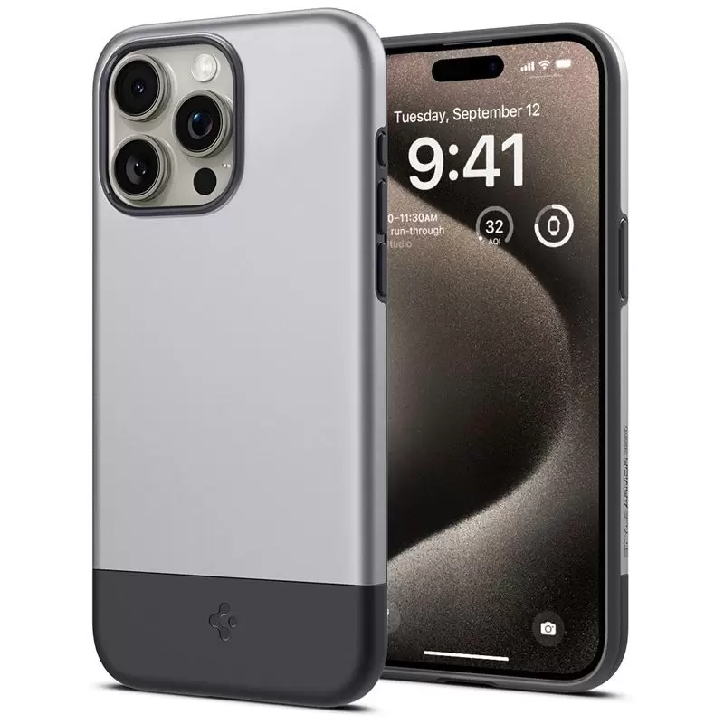 Spigen Style Armor MagSafe, classic silver - iPhone 15 Pro