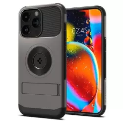 Spigen Plonas Armor MagSafe, šaunametalo spalva - iPhone 15 Pro