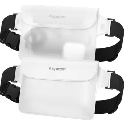 Spigen Aqua Shield vandeniui atsparus dirželis su maišeliu A620 2 pakuotė, sniego baltumo