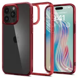 Spigen Ultra Hybrid, giliai raudona - iPhone 15 Pro Max