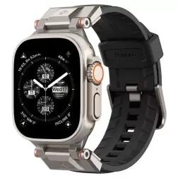 Spigen Dura Pro Armor juosta, juoda - Apple Watch 49mm/45mm/44mm/42mm