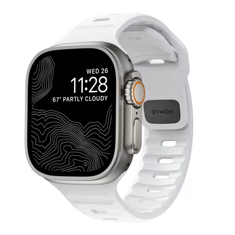 Nomad Sport Strap M/L, white - Apple Watch 49mm/46mm/45mm/44mm/42mm