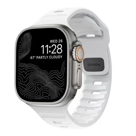 Nomad Sport Strap M/L, white - Apple Watch 49mm/46mm/45mm/44mm/42mm