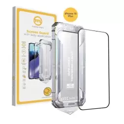 Mobile Origin Geltonas ekrano apsaugas "iPhone 15 Plus" su lengvu taikymu