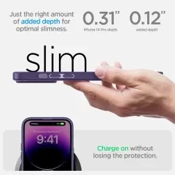 Spigen Ultra Hybrid, gilus violetinė - iPhone 14 Pro