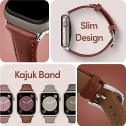Spigen Kajuko laikrodžio dirželis, kaštonas - Apple Watch 41mm/40mm/38mm