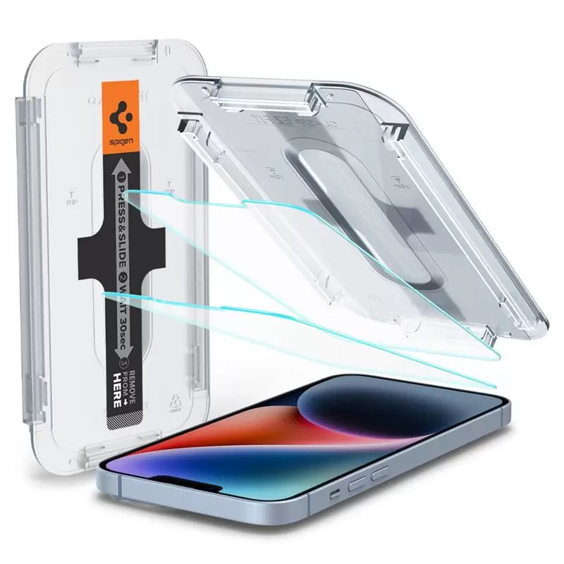 Spigen Glass tR EZ Fit HD 1 Pack openÂ sensor -Â iPhoneÂ 16e/14/13/13 Pro