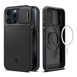 Spigen Optik Armor MagSafe, juoda - iPhone 15 Pro