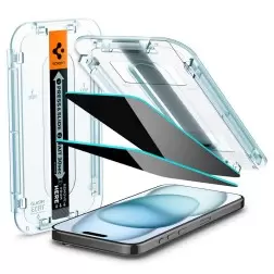 Apsauginis stiklas Spigen Glass tR EZ Fit HD Privacy 1 Pack - iPhone 16/15