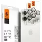 Spigen Glass tR EZ Fit Optik Pro 2 Pack, white titanium - iPhone 16/15 Pro/ 16/15 Pro Max