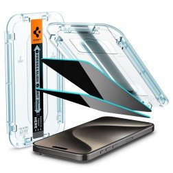 Apsauginis stiklas Spigen Glass tR EZ Fit HD Privacy 1 Pack - iPhone 15 Pro Max