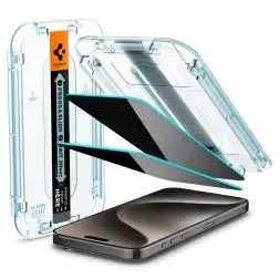Apsauginis stiklas Spigen Glass tR EZ Fit HD Privacy 1 Pack - iPhone 15 Pro Max