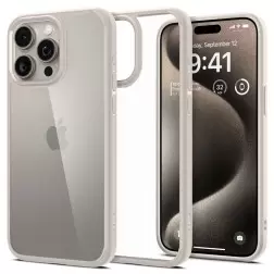Spigen Ultra Hybrid, natūralus titanis - iPhone 15 Pro