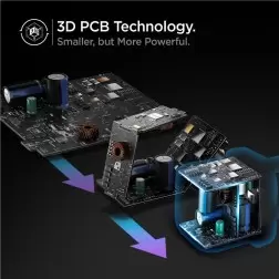 Spigen ArcStation sieninis kroviklis PE2106, baltas (GaN / 2-portai / Iš viso 65W / USB-C PD 65W / PPS 65W)