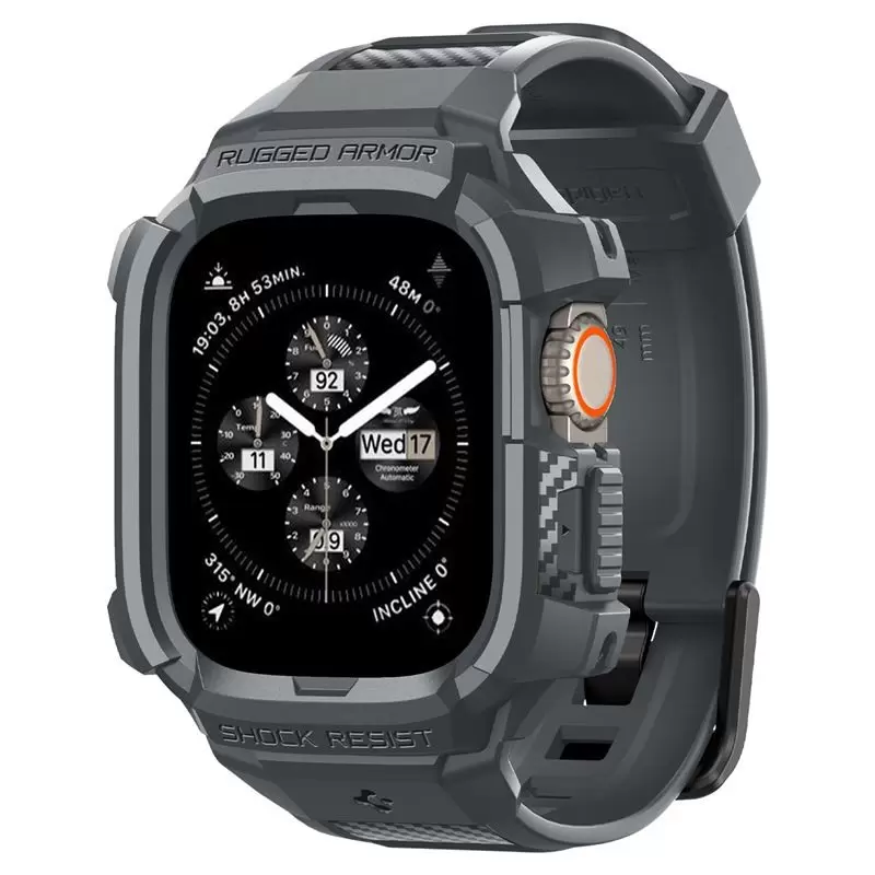 Spigen Rugged Armor Pro, dark gray - Apple Watch Ultra 2/1 49mm