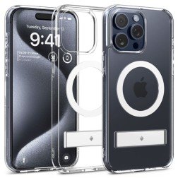 Spigen Caseology Capella MagSafe Stovas, skaidrus baltas - iPhone 15 Pro Max