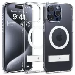 Spigen Caseology Capella MagSafe Stovas, skaidrus baltas - iPhone 15 Pro Max
