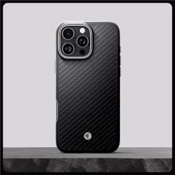 Spigen Enzo Aramidas, juoda natūrali - iPhone 6.9" 2024