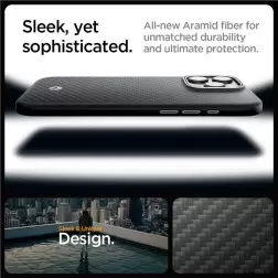 Spigen Enzo Aramidas, juoda natūrali - iPhone 6.9" 2024