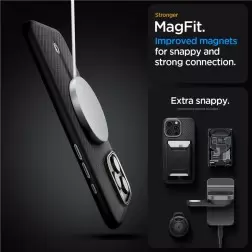 Spigen Enzo Aramid, juoda natūrali - iPhone 6.3" 2024